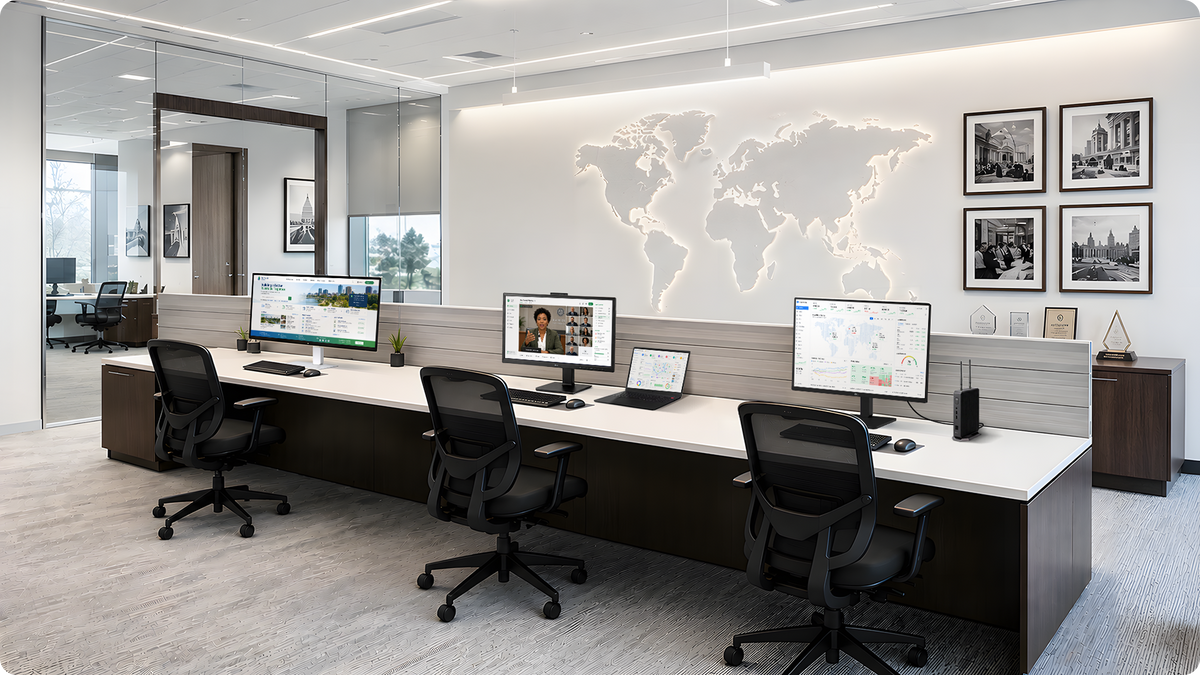 LG Monitors and PCs in a General Government Office