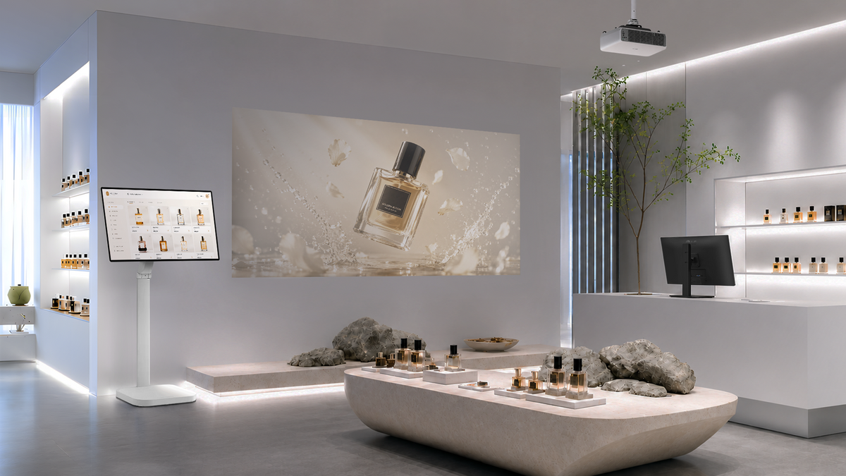 LG Monitors and PCs in a Retail space