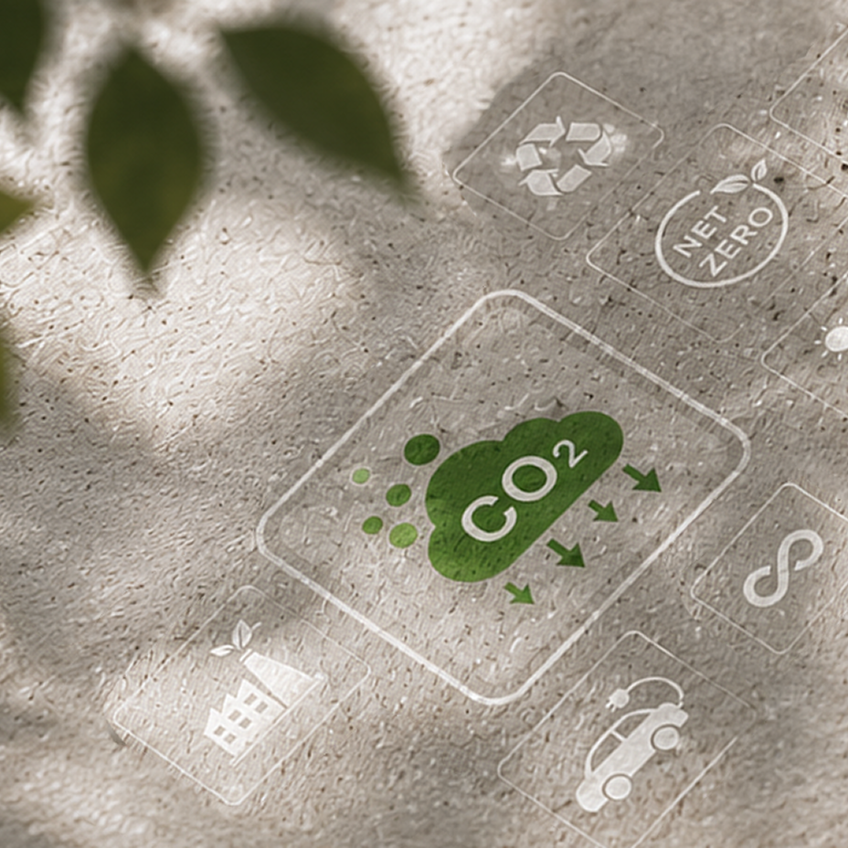 Product material analysis image for carbon footprint assessment