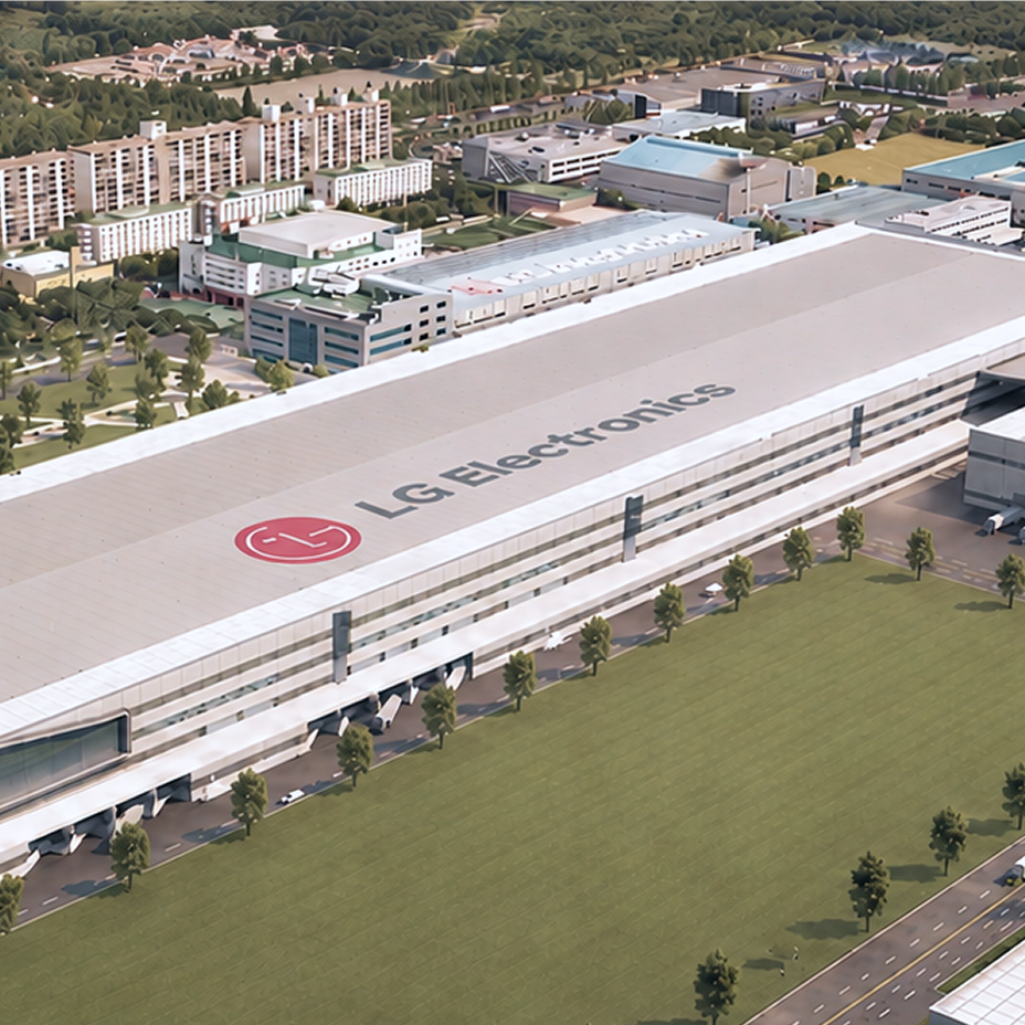 Aerial view of LG Electronics EPEAT-certified manufacturing facility