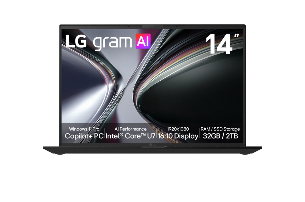 14-Inch LG gram;Copilot+ PC, Windows 11 Pro, Lightweight Dual AI Laptop, Intel® Core™ U7, IPS Display