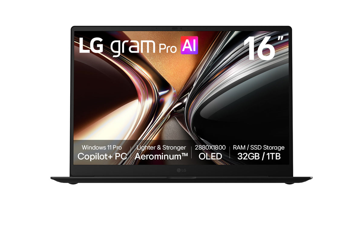 16-Inch LG gram Pro;Copilot+ PC, Windows 11 Pro, Lightweight Aerominum™ Dual AI Laptop (1.1kg), Intel® Core™ X7, OLED Display