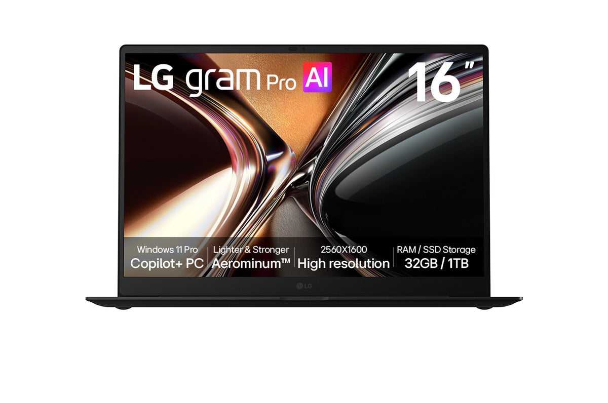 16-Inch LG gram Pro;Copilot+ PC, Windows 11 Pro, Lightweight Aerominum™ Dual AI Laptop (1.1kg), AMD Ryzen™, IPS Display