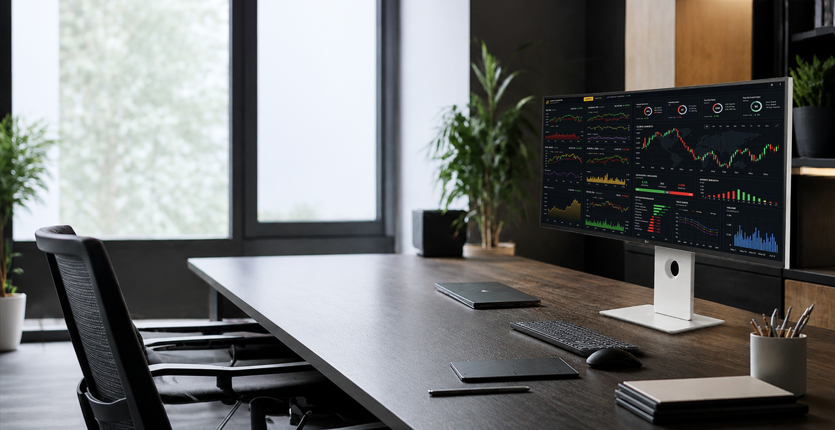 A custom LG all-in-one PC on the desk