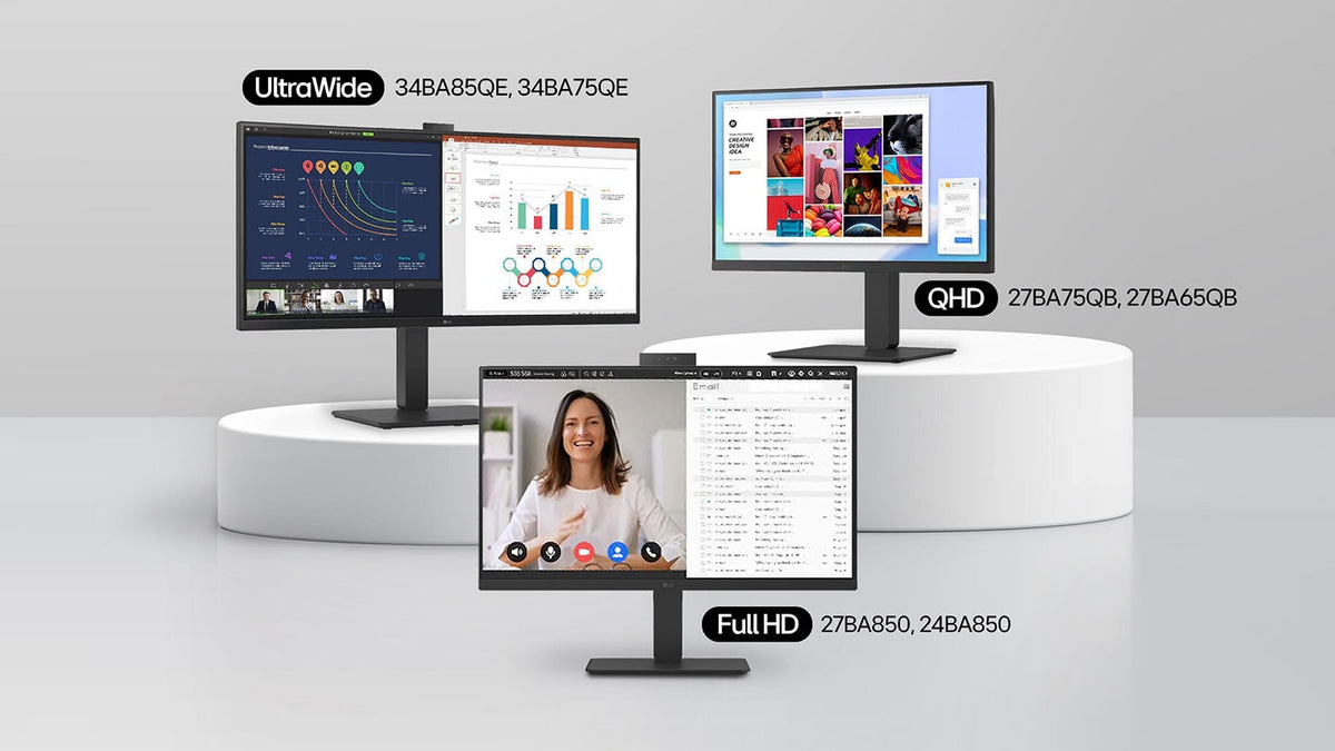 Three types of LG business monitors 