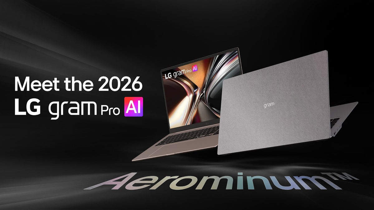 Meet the 2026 LG gram Pro  — a lightweight laptop that makes everything feel lighter. 
Built with Aerominum™, stronger yet lighter for true portability.
Powered by Dual AI, this lightweight laptop makes even heavy tasks feel effortless.