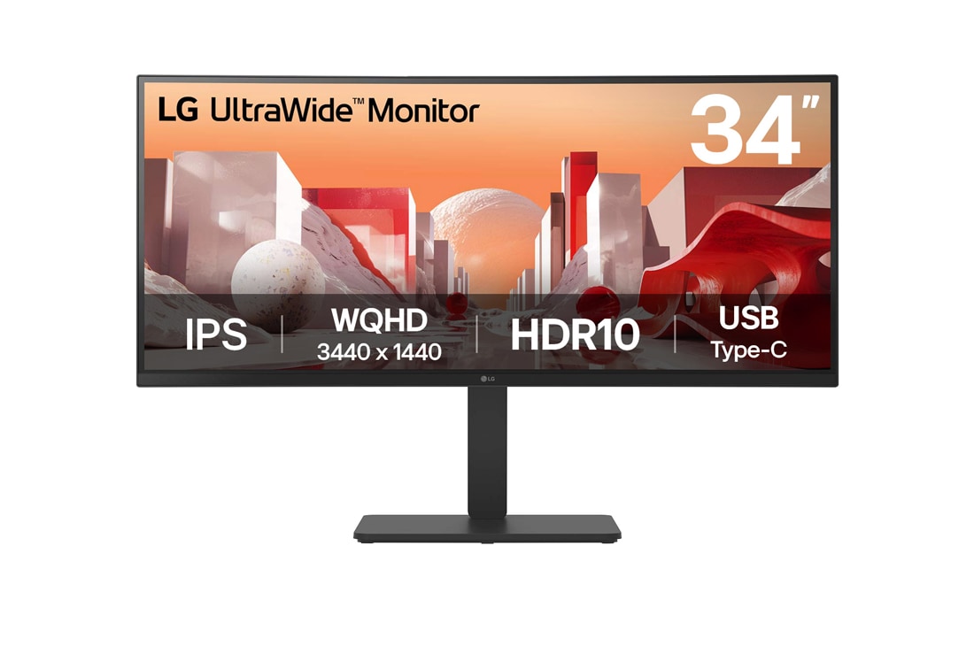 34" UltraWide QHD Curved IPS Monitor with USB Type-C™
