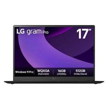 LG gram Pro 17-inch;Copilot+ PC, Windows 11 Pro, Lightweight 32GB RAM Intel® Core™ Ultra Processor Laptop, gram Hybrid AI, Copilot, LG gram Link, 16:10 IPS LCD Display