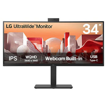 34-inch UltraWide QHD Curved IPS Monitor with Built-in FHD Webcam and USB Type-C™