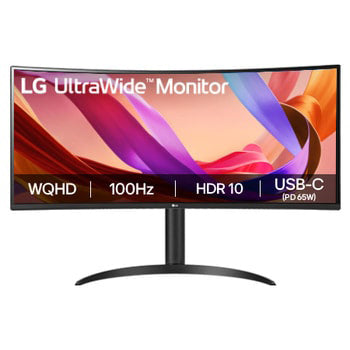 34-inch UltraWide™, WQHD Curved (1800R) 100Hz Monitor with USB-C