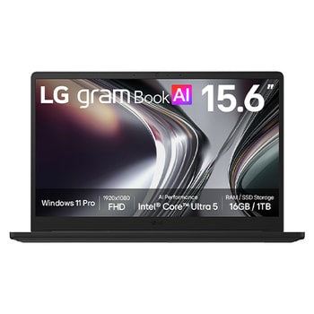 15.6-inch LG gram Book, Windows 11 Pro, Lightweight Dual AI Laptop, Intel® Core™ Ultra 5, IPS Display